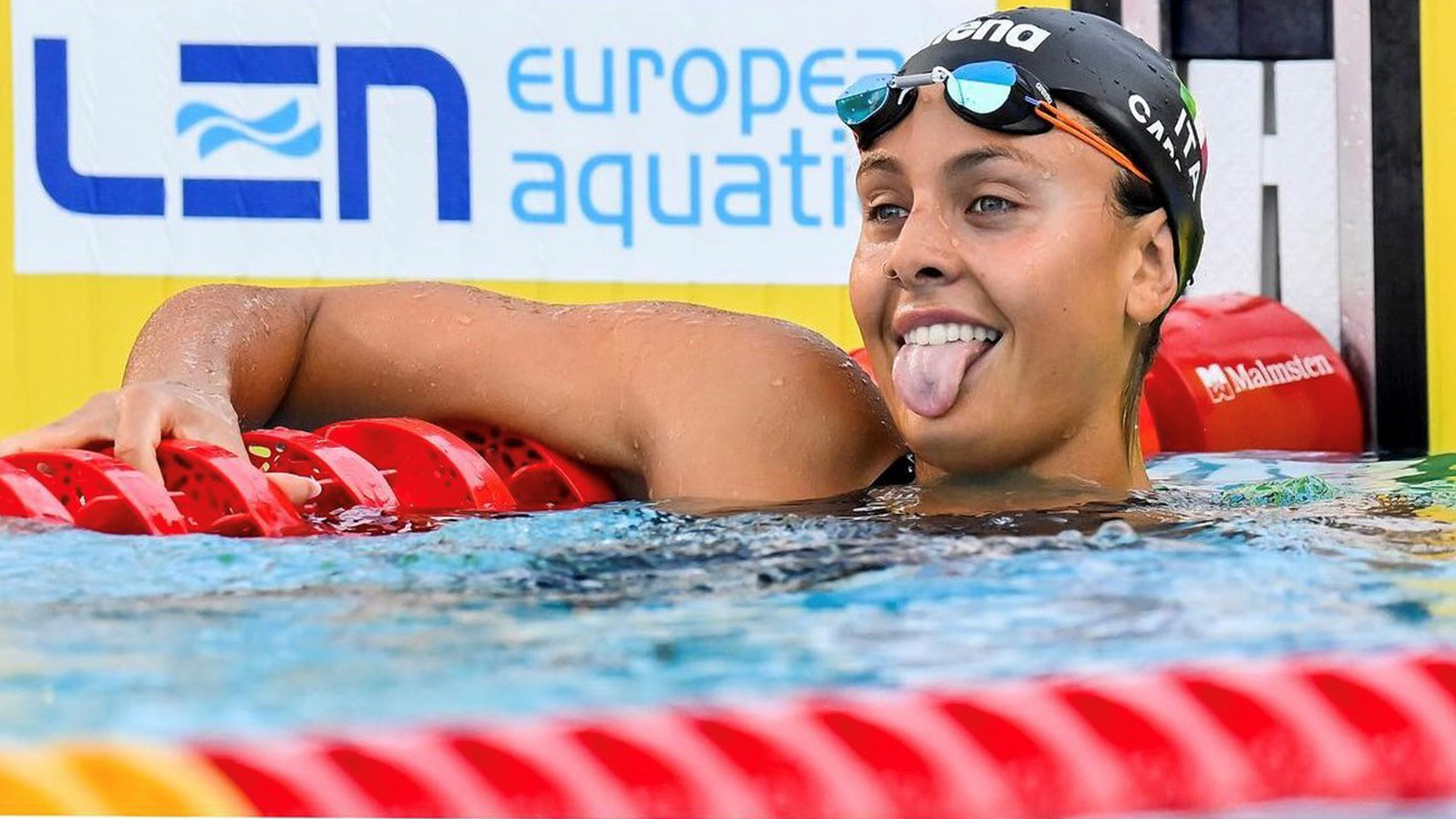 Martina Carraro in piscina terminata la gara